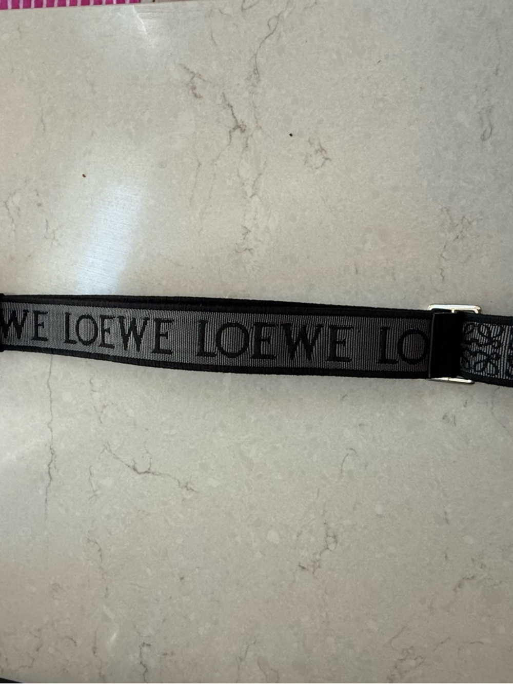 ‘Loewe’ Black Woven Logo Strap